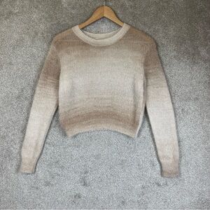 Sage The Label Sweater Womens Small Beige Cropped Pullover Polyester- 3104*